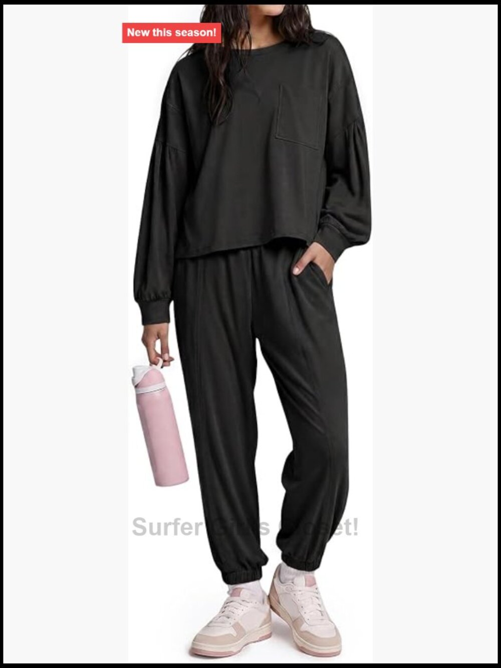 Puff Long Sleeve Lounge Pajama Set with Joggers